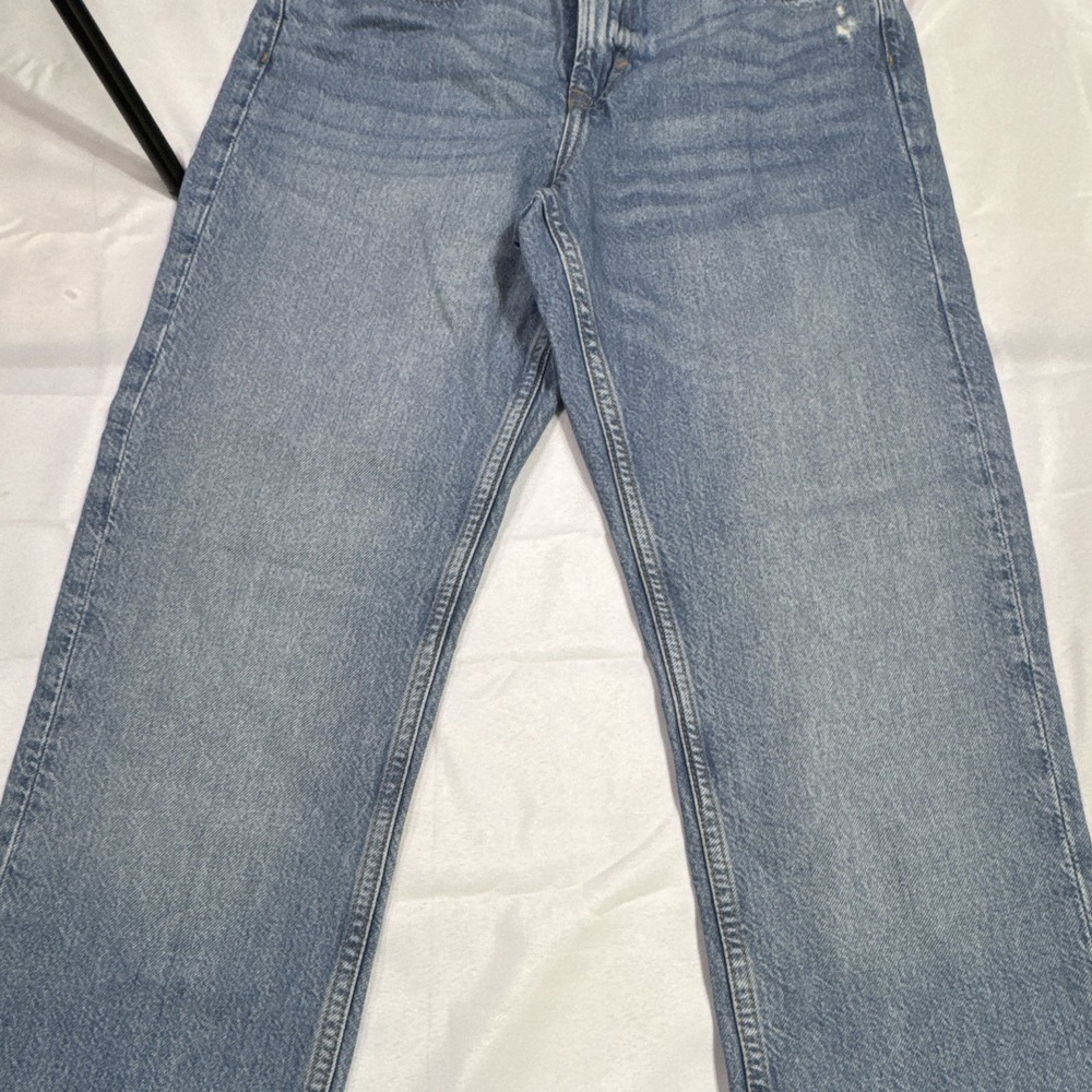 H&M Baggy High Waist Jeans Women's Size 6 Light Wash Wide Leg Denim NWT - Picture 7 of 10